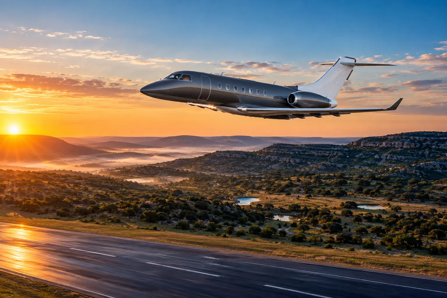 Afternoon on a San Antonio runway